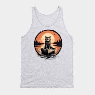 CAT ON A BOAT Tank Top